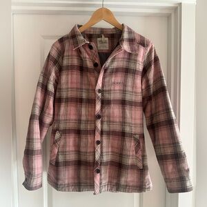 Skhoop Pink Plaid Button-Up Jacket medium